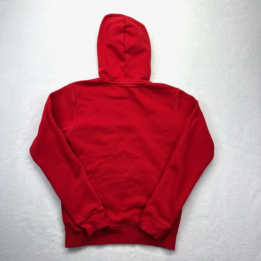 Adidas Originals Hoodie Mens XS Red Trefoil Logo Fleece Sweatshirt Streetwear‎